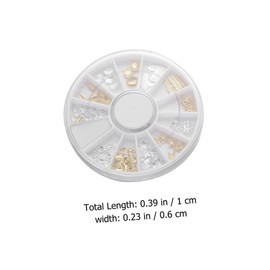 WOONEKY Nail Art DIY Accessories Round Nail Patches for Creative Manicure for Women and Designs