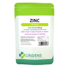 Lindens Zinc Citrate 50mg 3-Pack 300 Tablets Quality Supplement