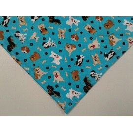 Buster Brown Dog Bandanas Blue Dog Bandana, Novelty Dogs, Bones, Paw Prints, xS,S,M,L - M