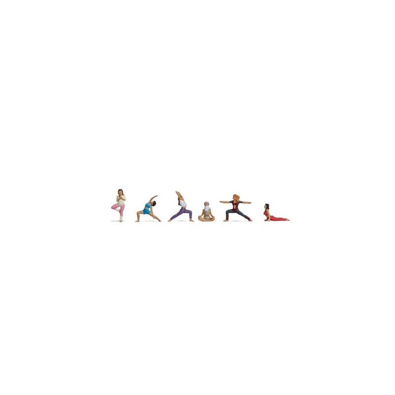 Noch® H0 Set di Statuette Durante Lo Yoga in plastica