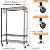 M MZG Heavy Duty Rolling Garment Rack 3 Tiers Adjustable