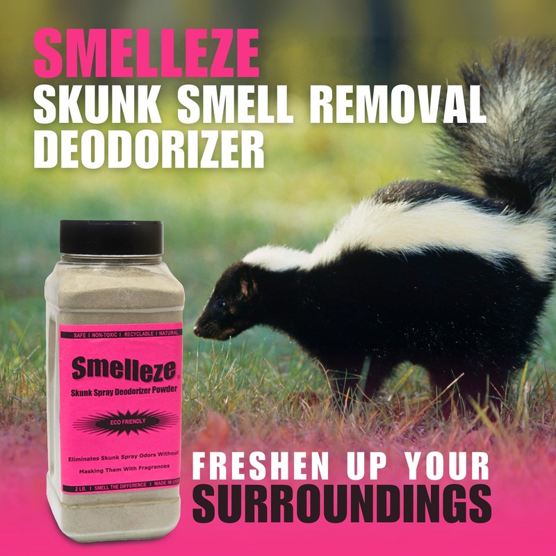 SMELLEZE Natural Skunk Smell Removal Deodorizer: 2 lb. Powder Get