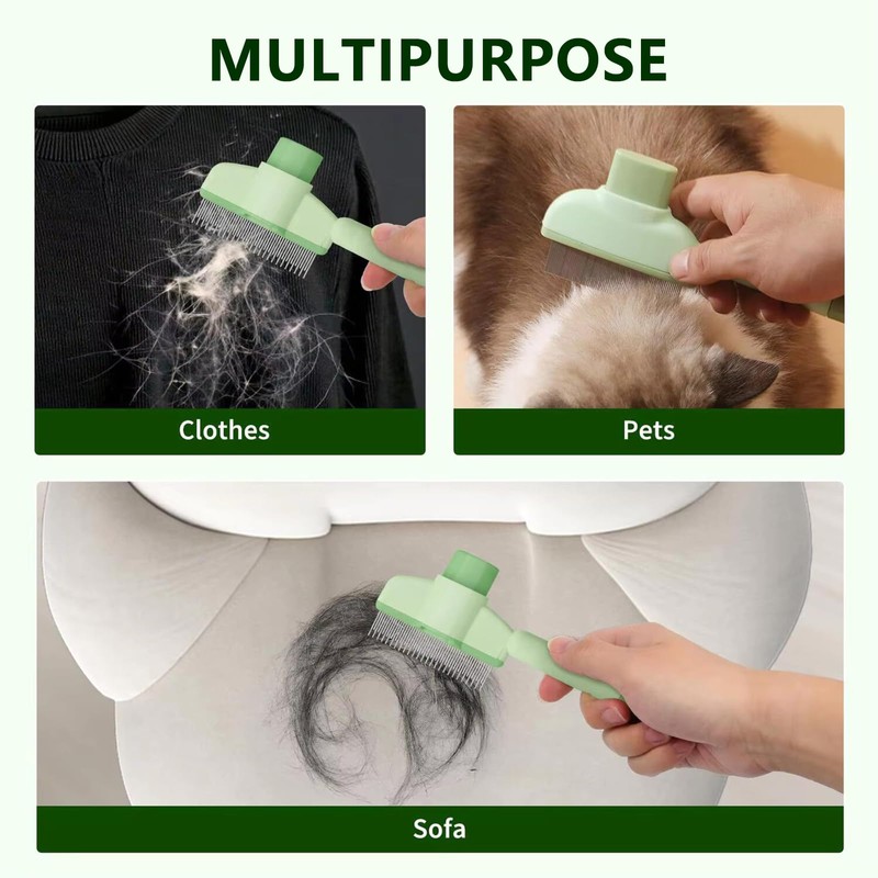 EYBDYB Self-Cleaning Cat & Dog Comb – 2-in-1 Pet Hair