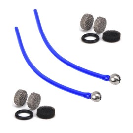 Tucool Racing Foam Cannon Replacement Kit – 9.8 Inch Silicone Suction Tube with 2PCS Stainless Steel Filter Balls & Mesh Filter, Upgraded Copper Connector, Fits Most Foam Lances (Blue 9.8 Inch)