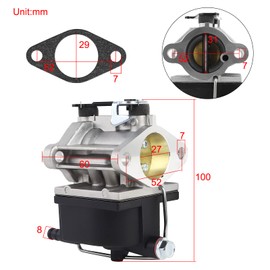 FLYPIG Carburetor with Gasket for Tecumseh 640065 640065A OHV110 OHV115 OHV120 OHV125 OHV130 OVH135 OV358EA 13HP 13.5HP 14HP 15HP Engine Lawn Mower MTD Lawn Tractor Carb for Stens 520-952 Rotary 13153