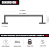 2 Packs 16 Inch Bathroom Towel Bar SUS304 Stainless Steel