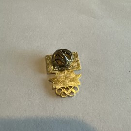 1984 LA Los Angeles Olympic Summer Games Diet Coca Cola Pin Stars Rings  VTG
