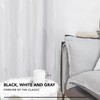 Deconovo Silver Wave Print Blackout Curtains - Thermal Insulated &