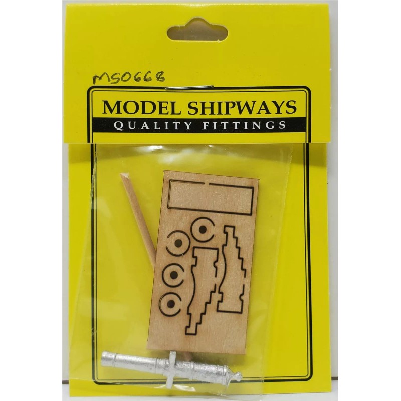 Model Shipways Cannon (38mm) and Carriage for MS2040 CONSTITUTION 1