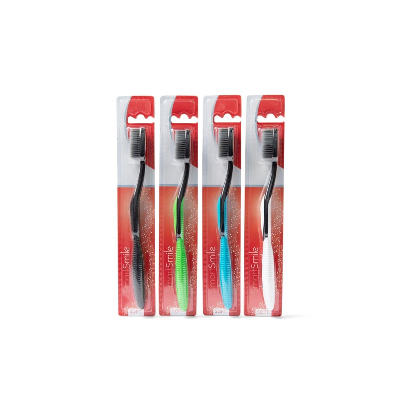 SmartSmile 72 Pcs Bulk Adult Toothbrushes Individually Packaged - Assorted