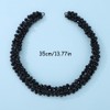 Teyglen Black Crystal Hair Vine Bridal Black Rhinestone Headpiece for