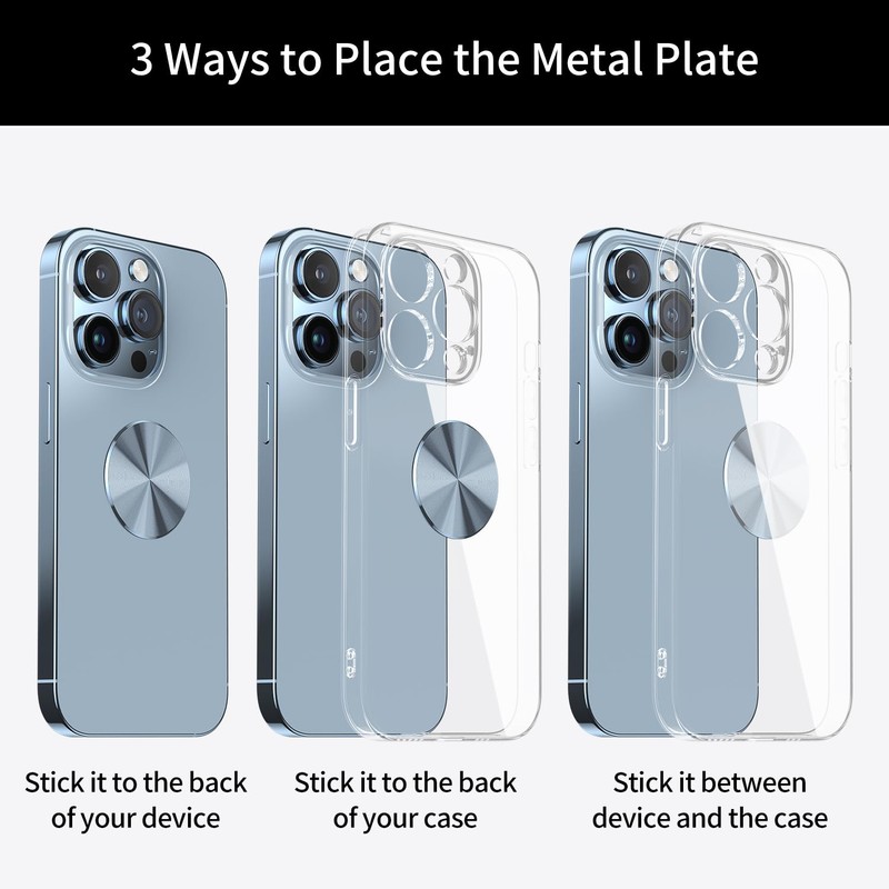 KISMER Magnetic Plate for Phone Mount 2 Pack Car Holder