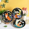 JSRQT 3Pcs Fox Pattern Embroidery Kit for Beginner Adults, Handmade