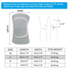 PATIKIL S Size Protective Knee Pads, 3 Pairs Sponge Volleyball Knee Pads Breathable Dance Knee Pads Brace for Women Men Football Basketball Workout, Grey