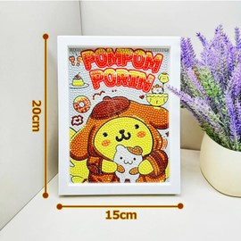 Sanrio Diamond Art Kit Diamond Beads Painting DIY Diamond Painting Kit Frame Diamond Number Rhinestone Painting Kit Handmade Painting Craft Kit 17*17cm Design 5#