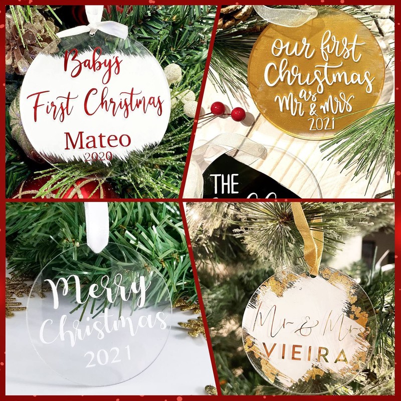 4 Inch Clear Acrylic Ornaments for Crafts- 30 Pieces Blank