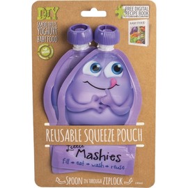 Little Mashies Reusable Squeeze Pouch (Purple) 130ml X 2