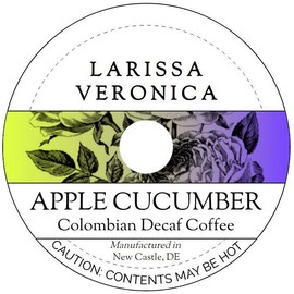 Apple Cucumber Colombian Decaf Coffee (Single Serve K-Cup Pods) (Gourmet, Naturally Flavored, Whole Coffee Beans) (12 pods, ZIN: 575884) - 2 Pack