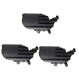 Gatuida 3pcs Universal Car Decal 3D American Flag Pattern Men's Car Sticker Truck Stickers Easy Application