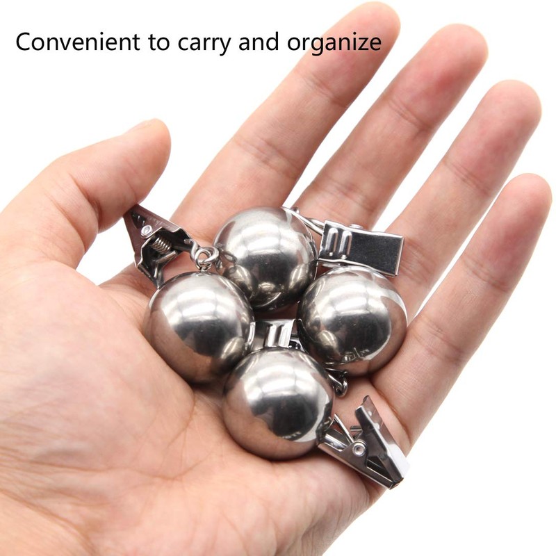 NAISI テーブルクロスウェイト 10オンス ヘビープレミアムテーブルクロスクリップ 重量追加 (4パック)