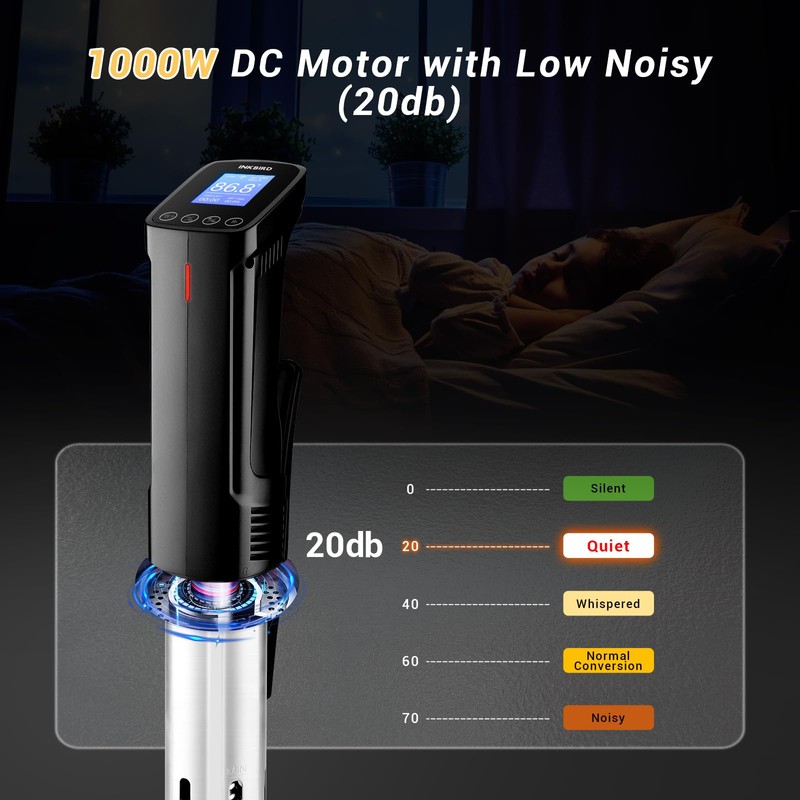 Inkbird WIFI Sous Vide Machine ISV-100W, 1000 Watts Sous-Vide Cooker