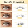 Serendipity Life D Curl Individual Lashes, Thin Band Cluster Lashes,