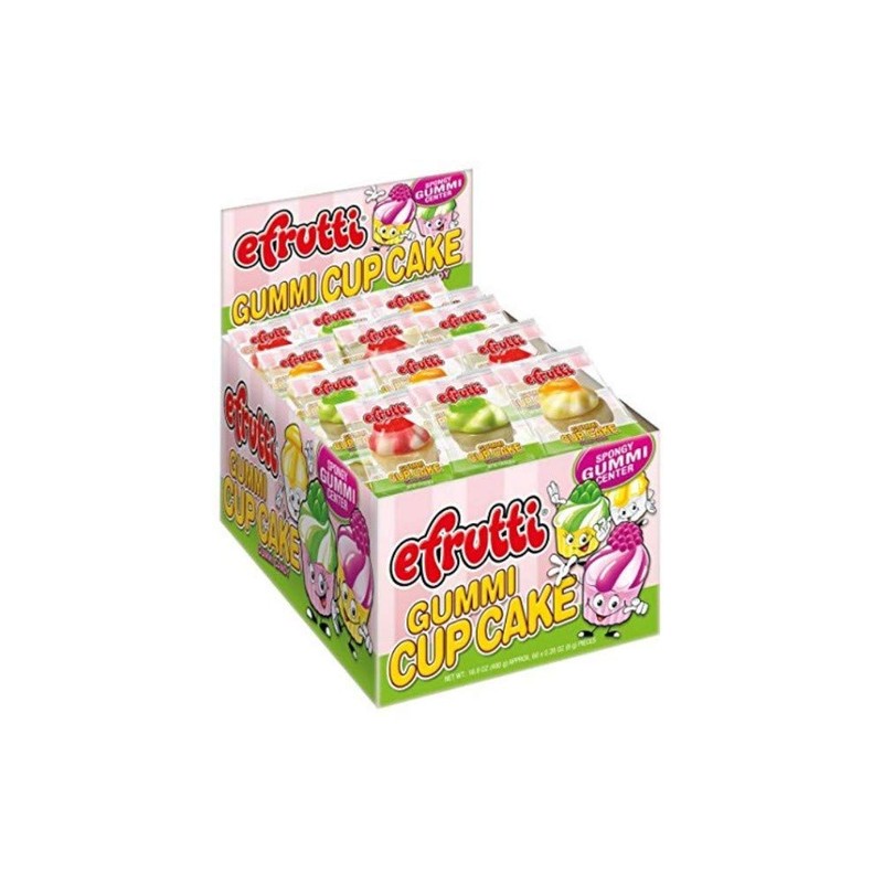 E.frutti Gummi Cupcakes, .28-Ounce (Pack of 60), 16.8 oz (480