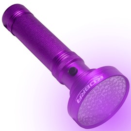 Kobra UV Black Light Flashlight 395nm - 100 LED Portable UV Light & Black Light for Pet Urine Detection - Home or Hotel Bed Bugs, Leaks & Counterfeit Money Inspection - 18W, (Purple)