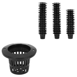 Net Pots for Hydroponics, 50Pcs Small Hydroponic Cups with Thin Lip and Slotted Sides Garden Slotted Mesh Net Cups Mesh Pot Cups(Black)
