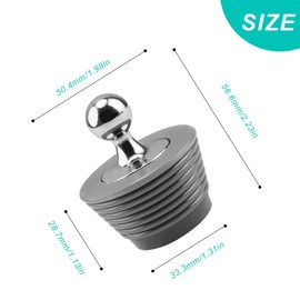 KLEHOPE Sink Plug, Drain Plug, Bathtub, Drain Plug, Kitchen Sink, Well Sealed Sink Plug, Rubber, Plug, Suitable for Bathrooms and Kitchens