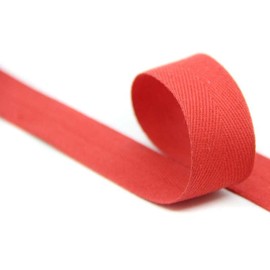 NTS-Nähtechnik 25 mm | 5 m Twill Tape | Seam Tape | 80% Cotton | Red