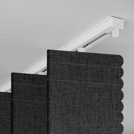 Jilron Accordian Door Curtain,Install Adhesive Track 100% Blackout Doorway Curtains,Suitable for Bedroom,Closet,Interior Room Divider,Black 43" W×78" L,1 Piece