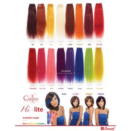 Hi-Lite 8" Human Hair, RED/ORANGE