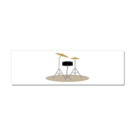 CafePress Snare and Cymbal Car Magnet 10 X 3 10" x 3", Bumper Magnet