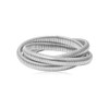 QRH Silver Chunky Bangle Stretch Bracelets Coil Stackable Elastic Snake