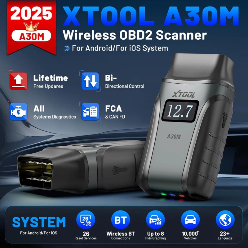 XTOOL A30M Professional Automotive Scanner Car Obd2 Code Reader Android