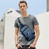 VARLIVOO Mode Men's Sling Bag Chest Bag with USB Charging