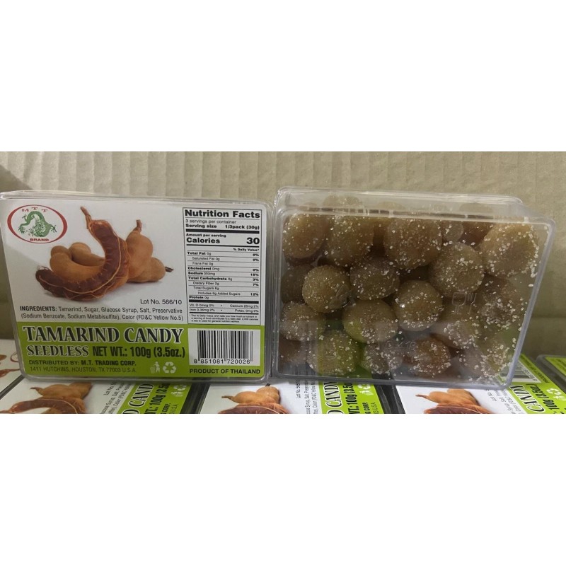 MTT brand Thai Tamarind Sweet Sour Ball Candy Seedless (All