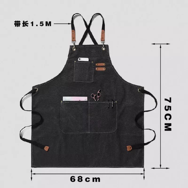 Mandil Barbero Delantal Estilista Porta-utensilios Bpro Dp