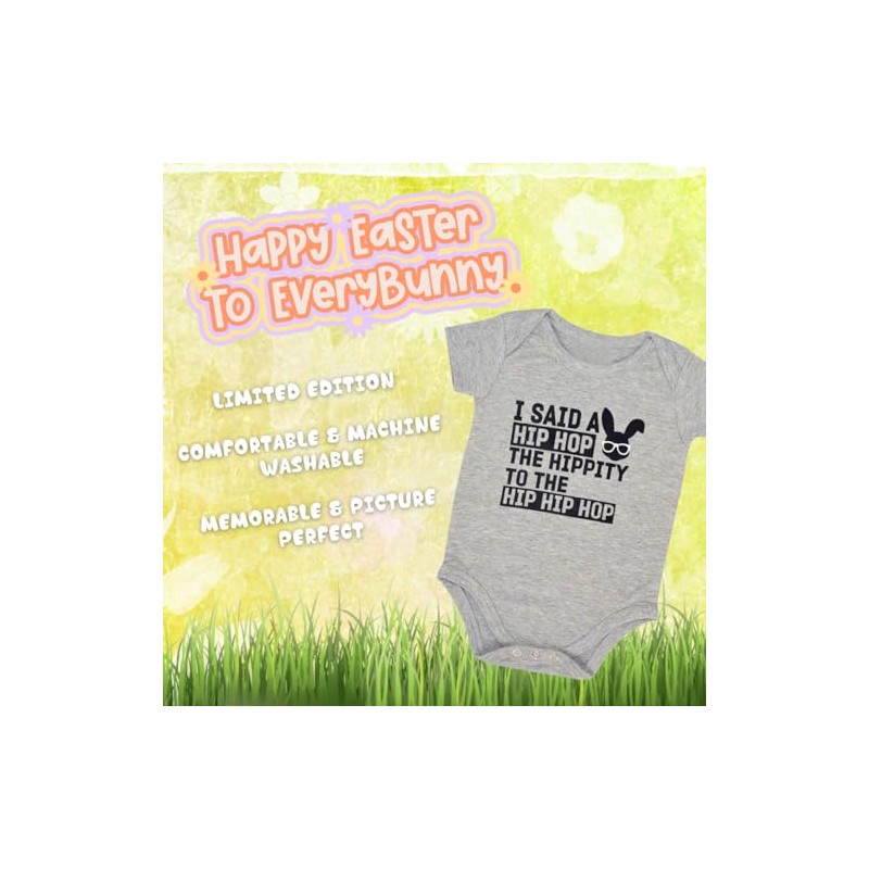 Unique Baby Boys Hip Hop Conejo de Pascua Layette, Blanco,