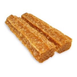 Happy Teeth Natural Cheese Dog Chews | Peanut Butter Flavor | Dental Chew | Protein Rich | Gluten Free - Lactose Free - Wheat Free - Soy Free | 2 Happy Teeth Chews per Resealable Pouch