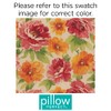 Pillow Perfect Bright Floral Indoor/Outdoor Accent Throw Pillow, Plush Fill,