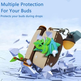 SKPY Korok Yahaha Backpack Fashion Funny Cute Case for AirPods 3rd Generation Silicone Antifall Cover with Luminous Pendant for Boys Girls Womens Mens