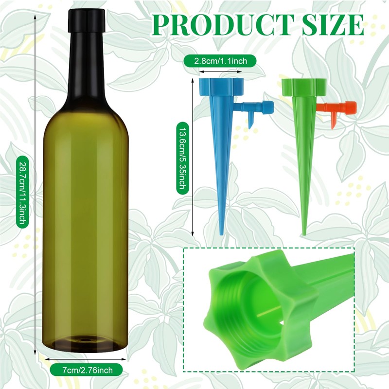SiliFine 8 Set Plant Watering Devices with Self Watering Spikes