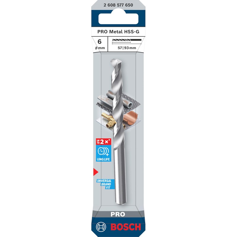 PRO Metal HSS-G, 6mm, CYL, 1 Pc
