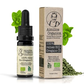 Aimilios Organics 100% Organic Oregano Oil >84% Carvacrol, Suitable for Consumption, Laboratory Tested From Own Growing, Oregano Oil, Organic Oregano Oil, Oregano Oil, Oral Oregano Oil, 10 ml