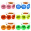 Molain 3000 Pcs 1.5 Inch Use First Stickers, 6 Rolls
