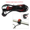 Motorcycle LED Work Light Switch Wiring Harness 12V 40A for