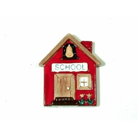 Hand Painted School House Refrigerator Magnet