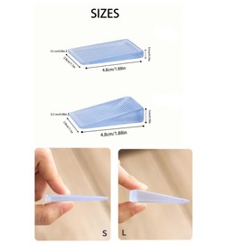 18 Pcs Clear Table Shims,Flexible Plastic Shims Soft,2 Heights,Flexible Furniture Leveling Shims Premium Perfect for Fixing Wobbly Furniture For Home Office Furniture Etc(9 Large and 9 Small)